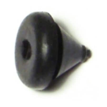 Midwest Fastener 1/2" x 0.04" Black Rubber Chevy License Plate Bumpers 6PK 72174